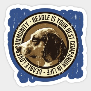 Dog Beagle - Best Companion In Life Sticker